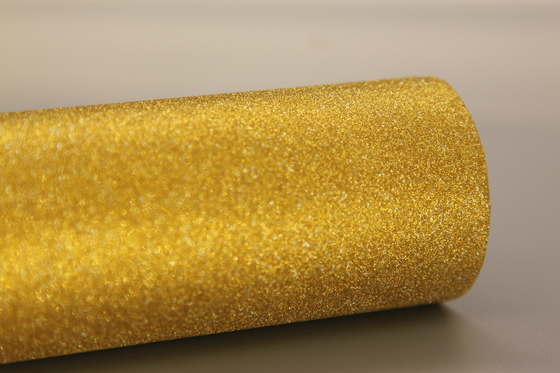 Heat Resistance Up To 120 Degrees Celsius Glitter Lamination Film Water-based Adhesive Shimmers With Golden Light Like Sand