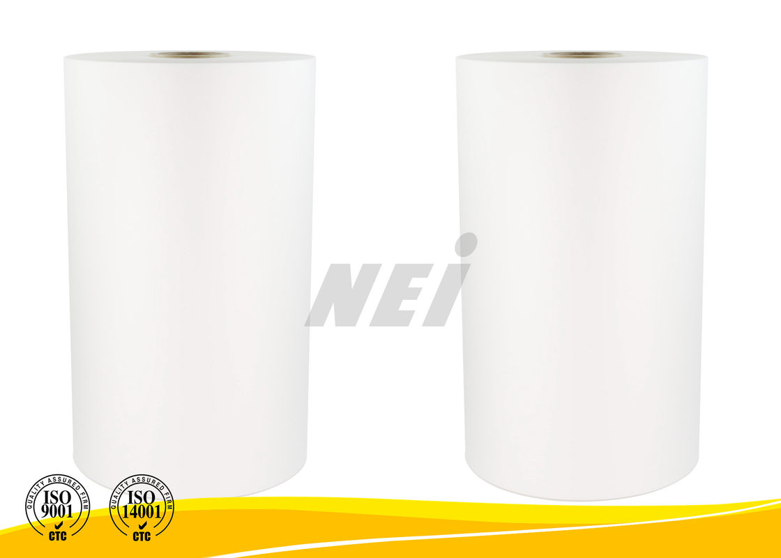 Glossy BOPP Thermal Lamination Film , Dry Hot Lamination Film 3 Inch Paper Core
