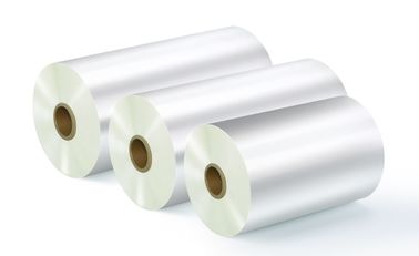 Pearl white BOPP Thermal Lamination Film With Glue / 15mic Clear Laminate Roll