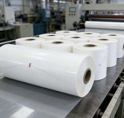 Multiple Extrusion Soft Touch Lamination Film with Matt Gloss Level and Glassine Silicone Release Liner