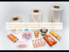 PE Shrinking Film with 30–200 Microns Thickness 100–2000 mm Width and 30–1000 Meters Length for Secure Packaging